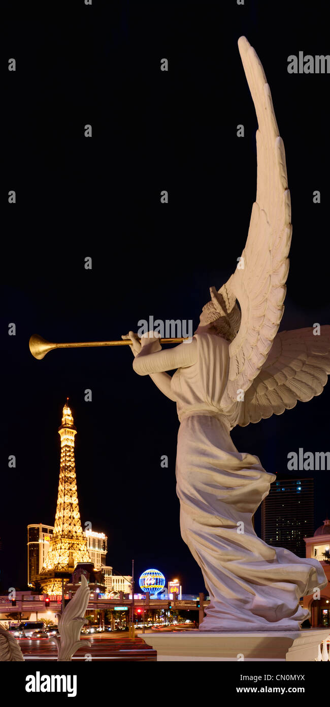 Engelsstatue, Paris, Las Vegas-Paradies Stockfoto