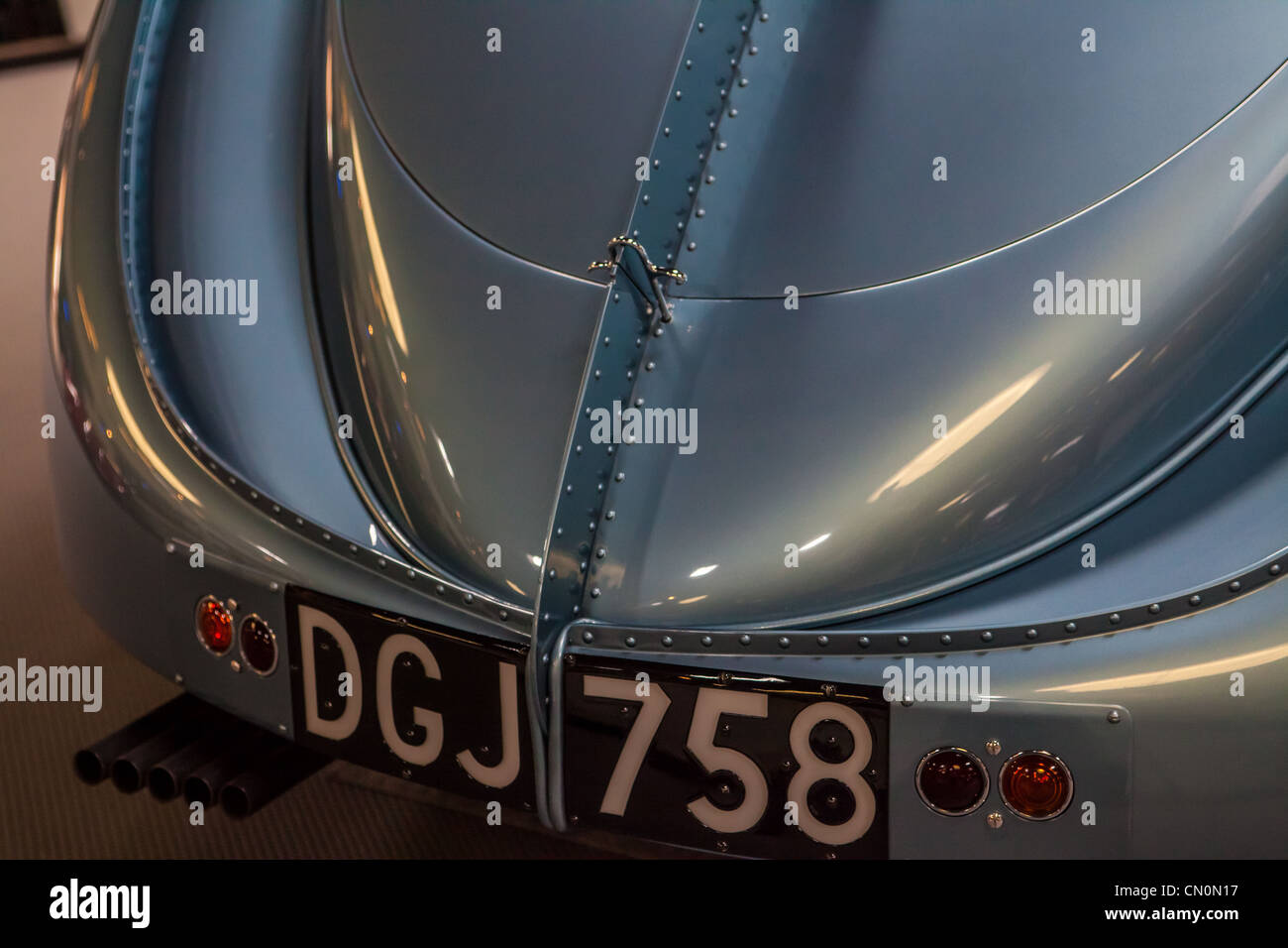 Die 1936 Bugatti Typ 57 SC Atlantic im Mullin Museum in Oxnard, Kalifornien.  Eines von drei Autos mit nur zwei Überlebende gebaut Stockfoto