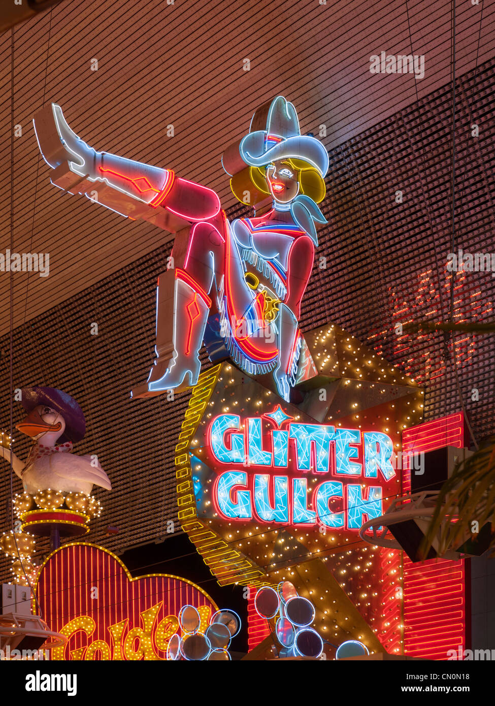 Glitter Gulch, Fremont Street, Las Vegas Stockfoto