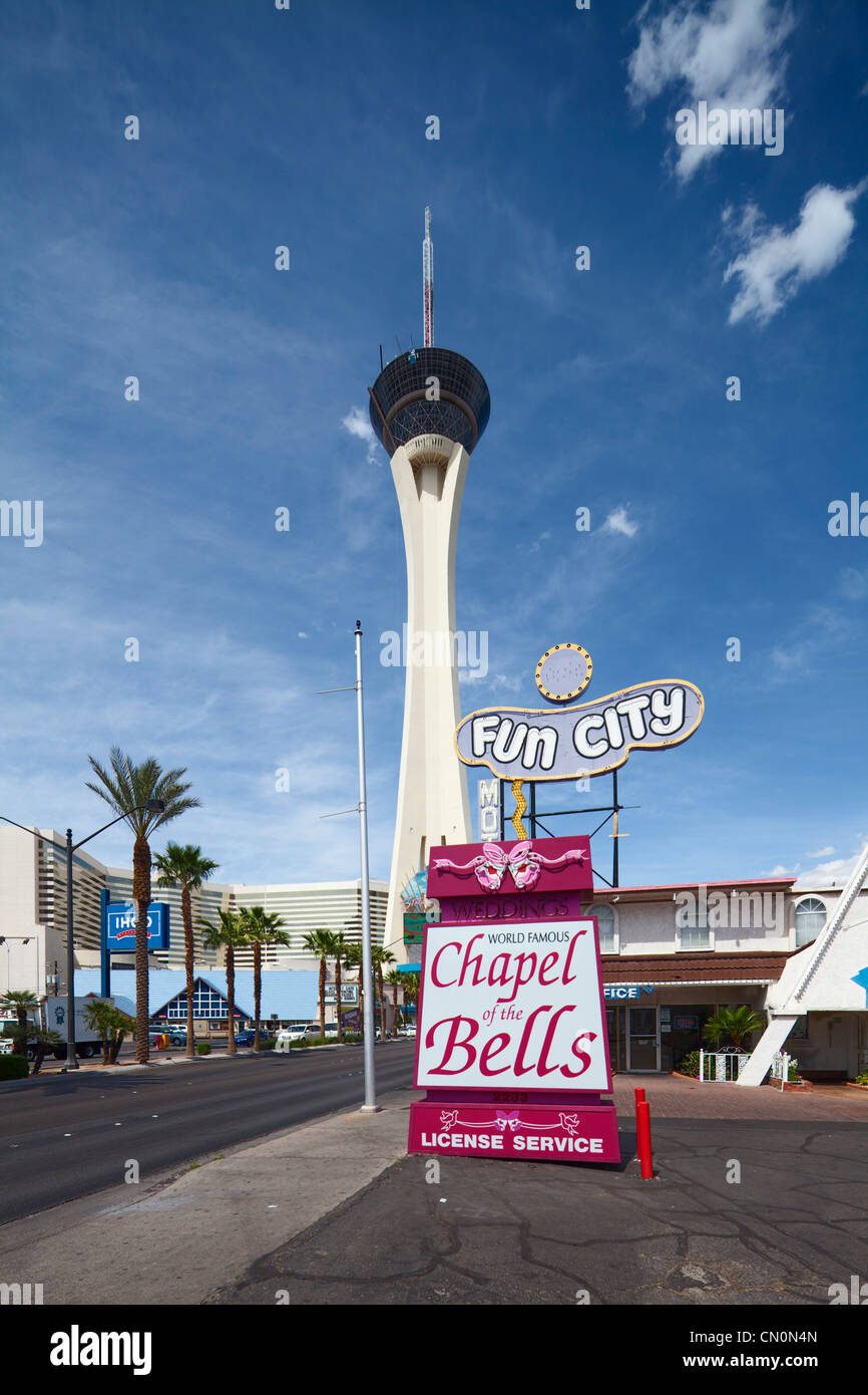 Kapelle der Glocken, Stratosphäre, Las Vegas-Paradies Stockfoto