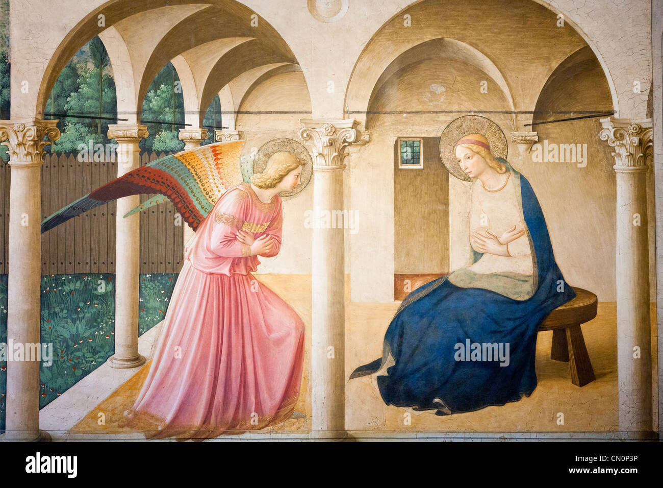 Florenz, Museo Nazionale di San Marco, Mariä Verkündigung Stockfoto