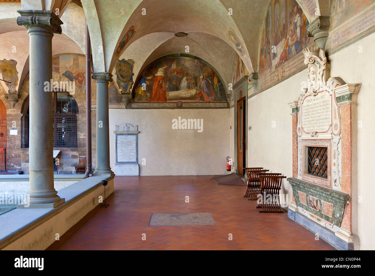 Italien, Florenz, Museo Nazionale di San Marco, der Kreuzgang Stockfoto