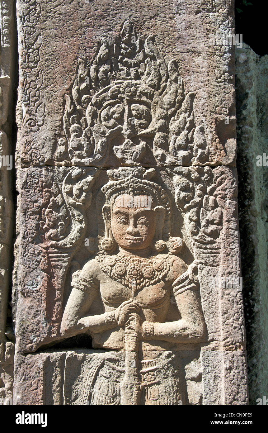 Aspara Statue Angkor, Kambodscha Stockfoto