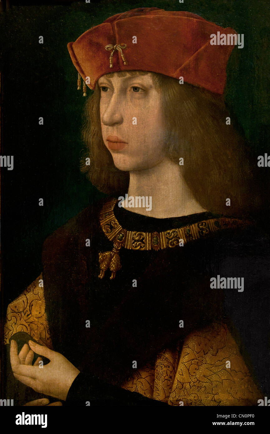 Porträt von Philip der schöne Erzherzog von Österreich-König von Kastilien 1478-1506 Master Of The Magdalen Legende Jacques van Lathem Stockfoto