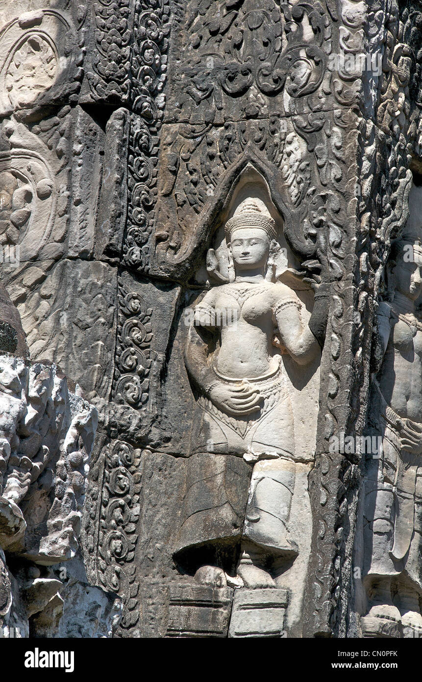 Aspara Statue Angkor, Kambodscha Stockfoto