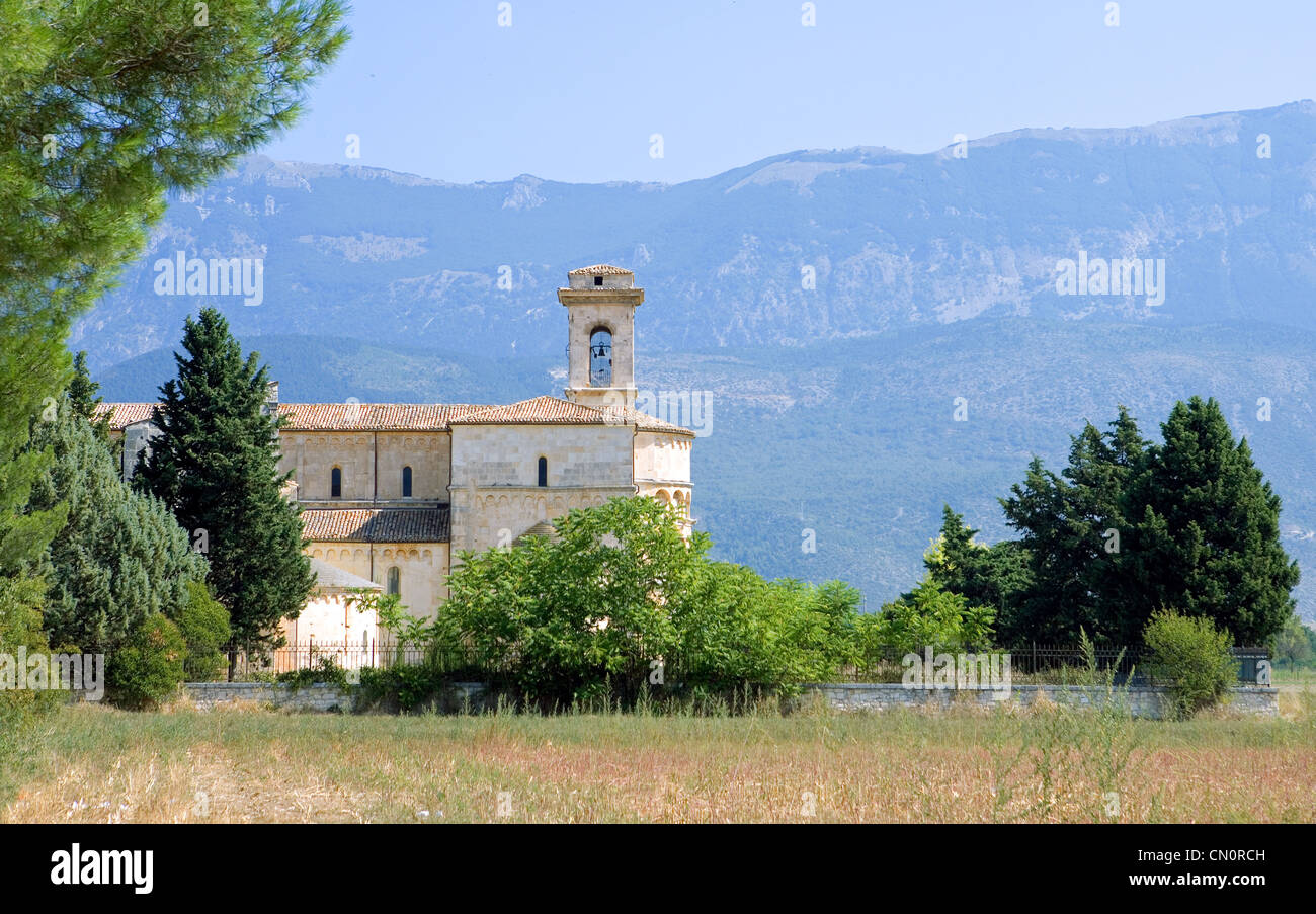 Italien, Abruzzen Provinz l ' Aquila Corfinio, die Valvense Basilika (XII Jahrhundert) Stockfoto