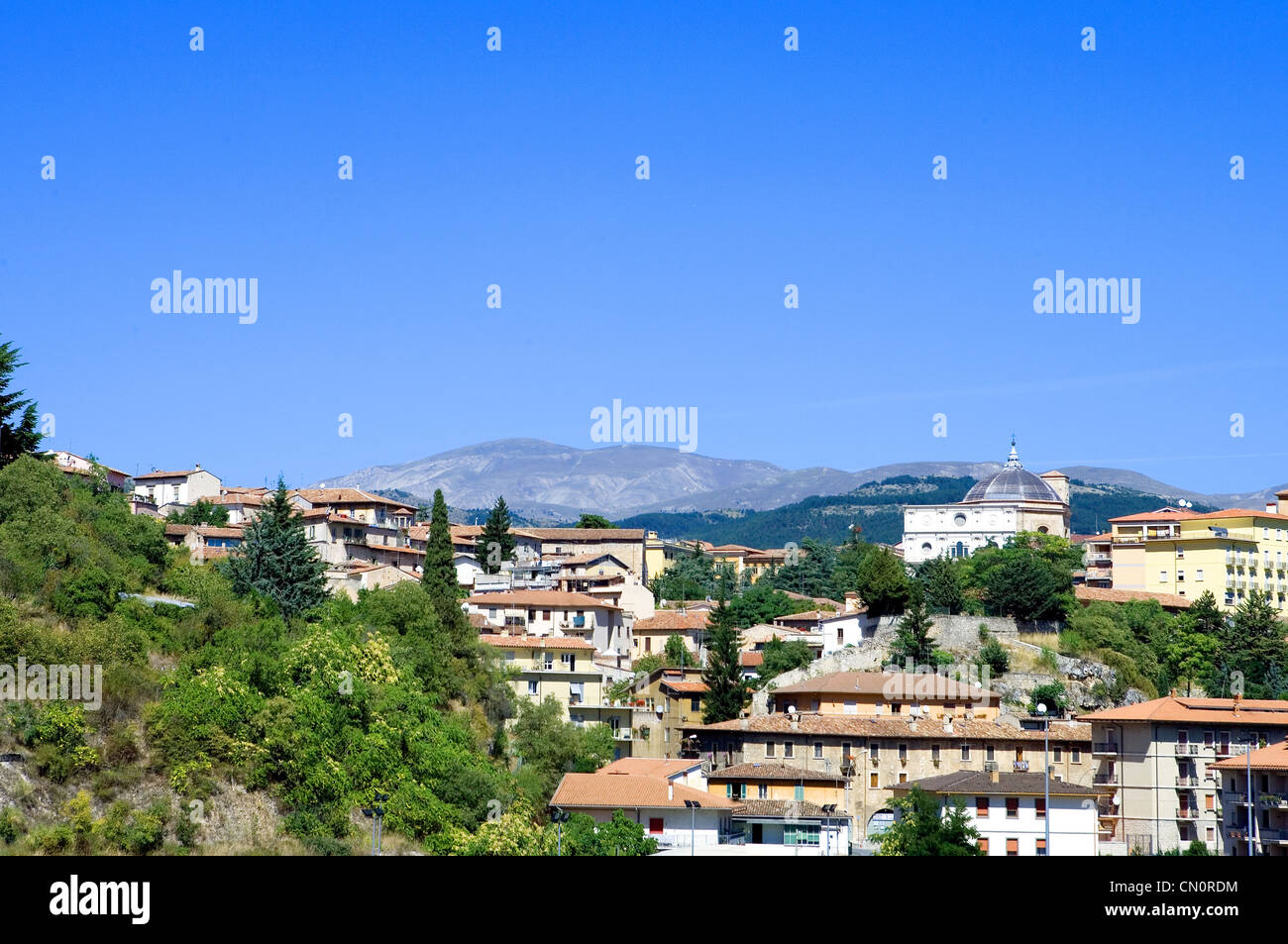 Italien Abruzzen L ' Aquila, Blick auf die Stadt Stockfoto