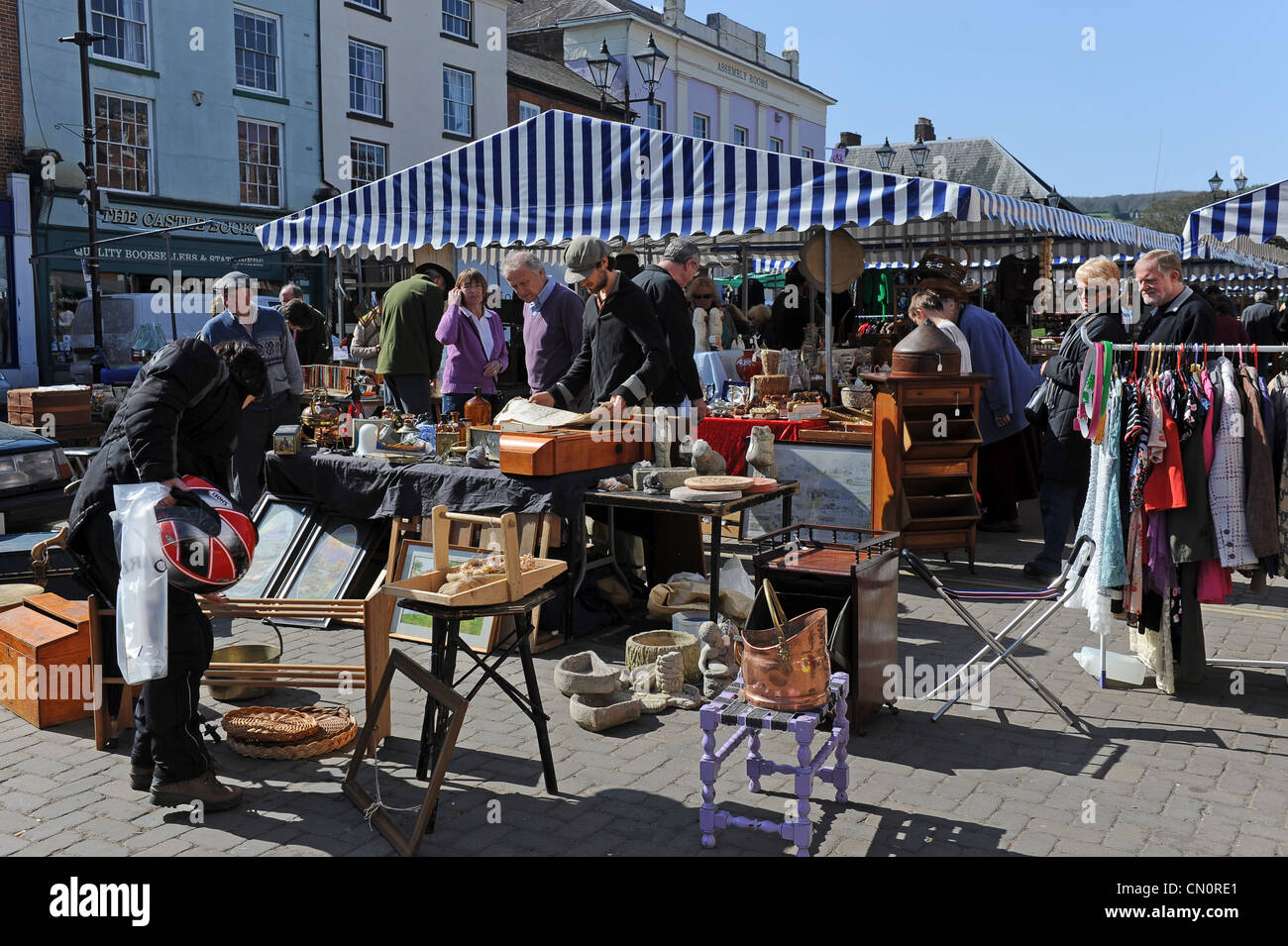 Ludlow Markt Shropshire Uk Stockfoto