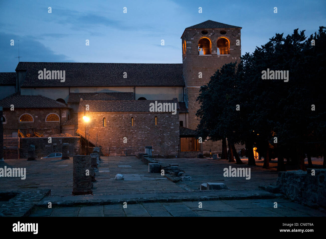 Kathedrale - Cattedrale di San Giusto - Triest Triest Stockfoto