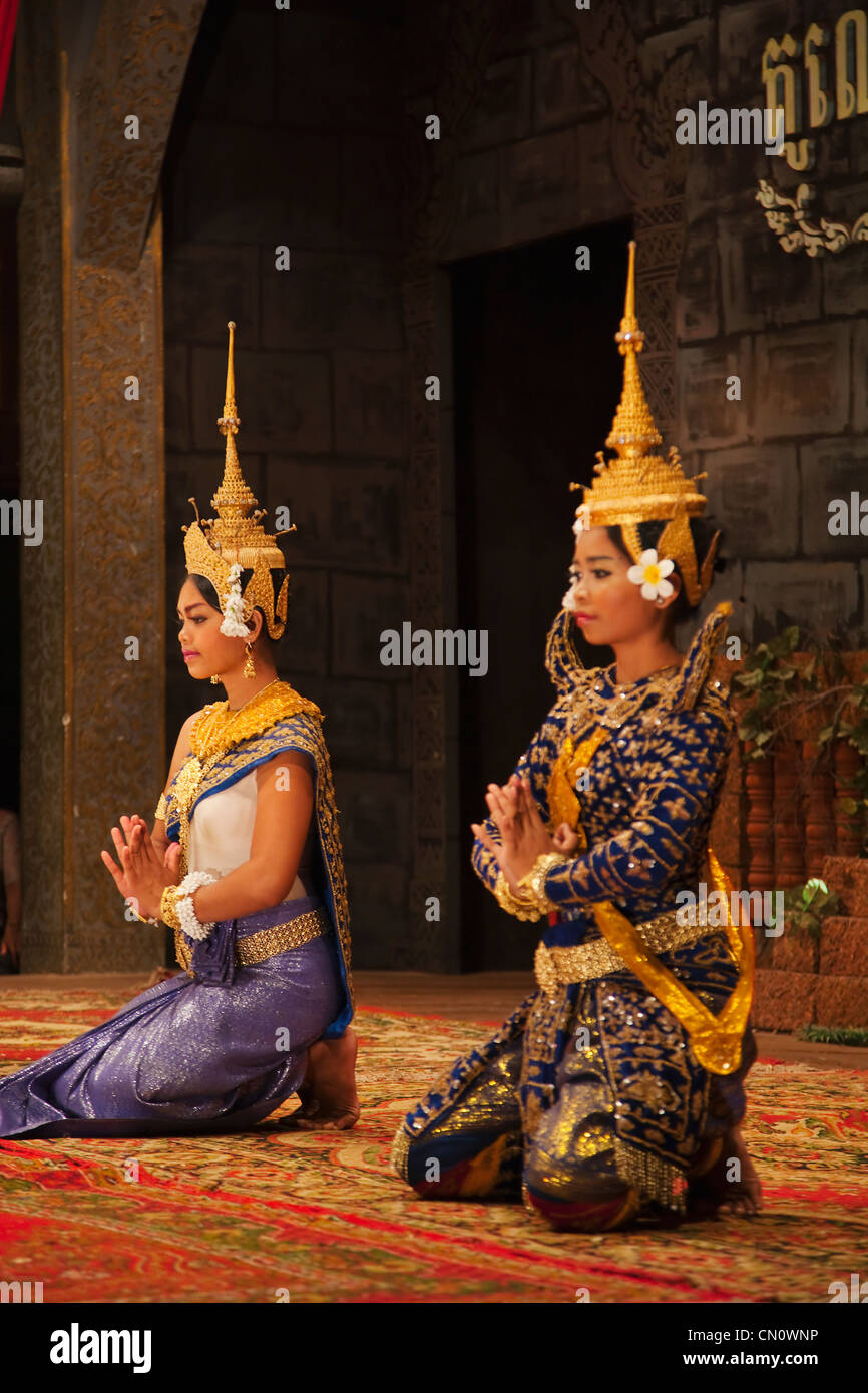 Khmer Tanz-Performance, Kambodscha Stockfoto