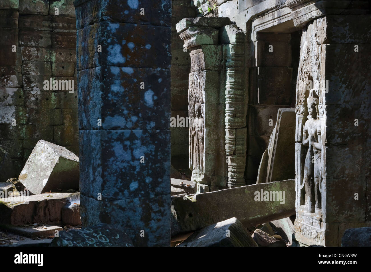 Ta Prohm Ruinen, UNESCO-Weltkulturerbe, Angkor, Kambodscha Stockfoto