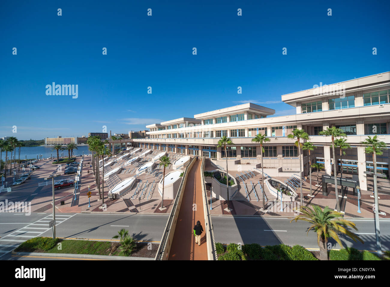 Stadt von Tampa Florida, Tampa Convention Center Gebäudehülle. Tampa Bay Area, Kalifornien, USA Fl U.S. Stockfoto