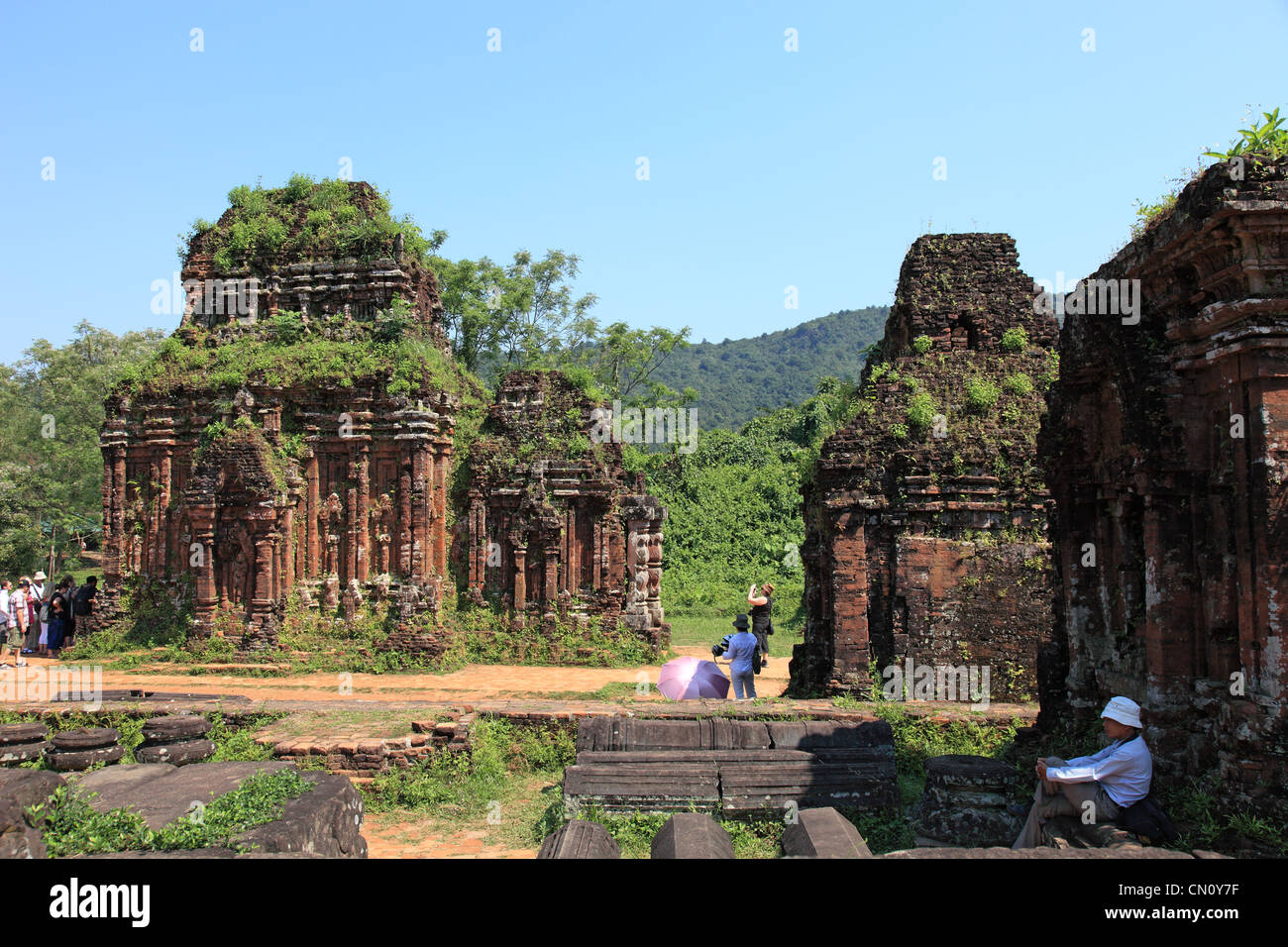 Tempel-Ruinen von My Son Sanctuary Vietnam Stockfoto