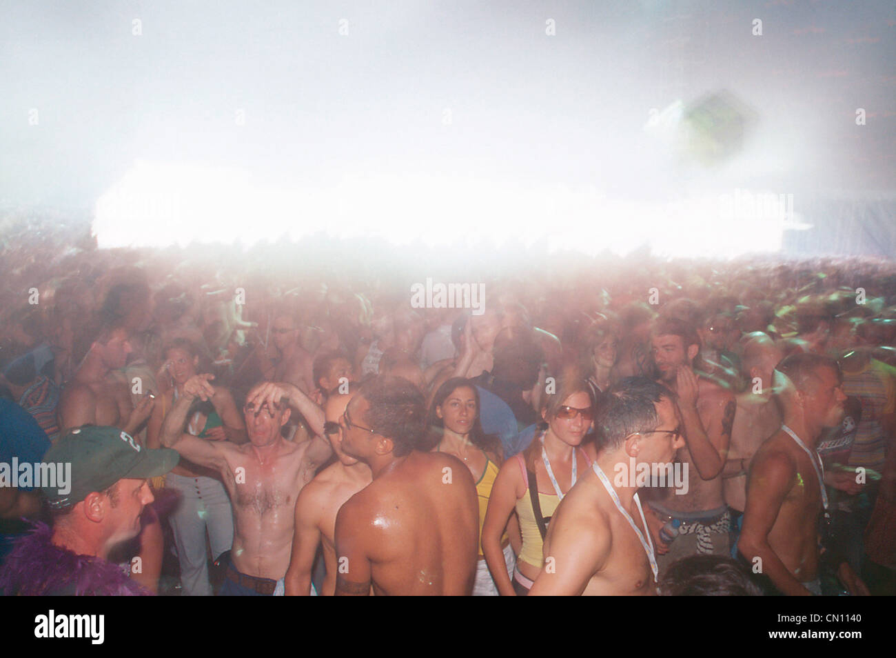 Partyzelt auf dem Schwulen Stolz-Festival in Brighton, England Stockfoto