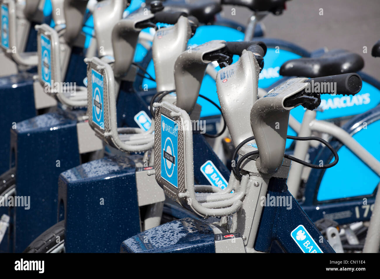 Boris' Bikes Schema, London, UK Stockfoto