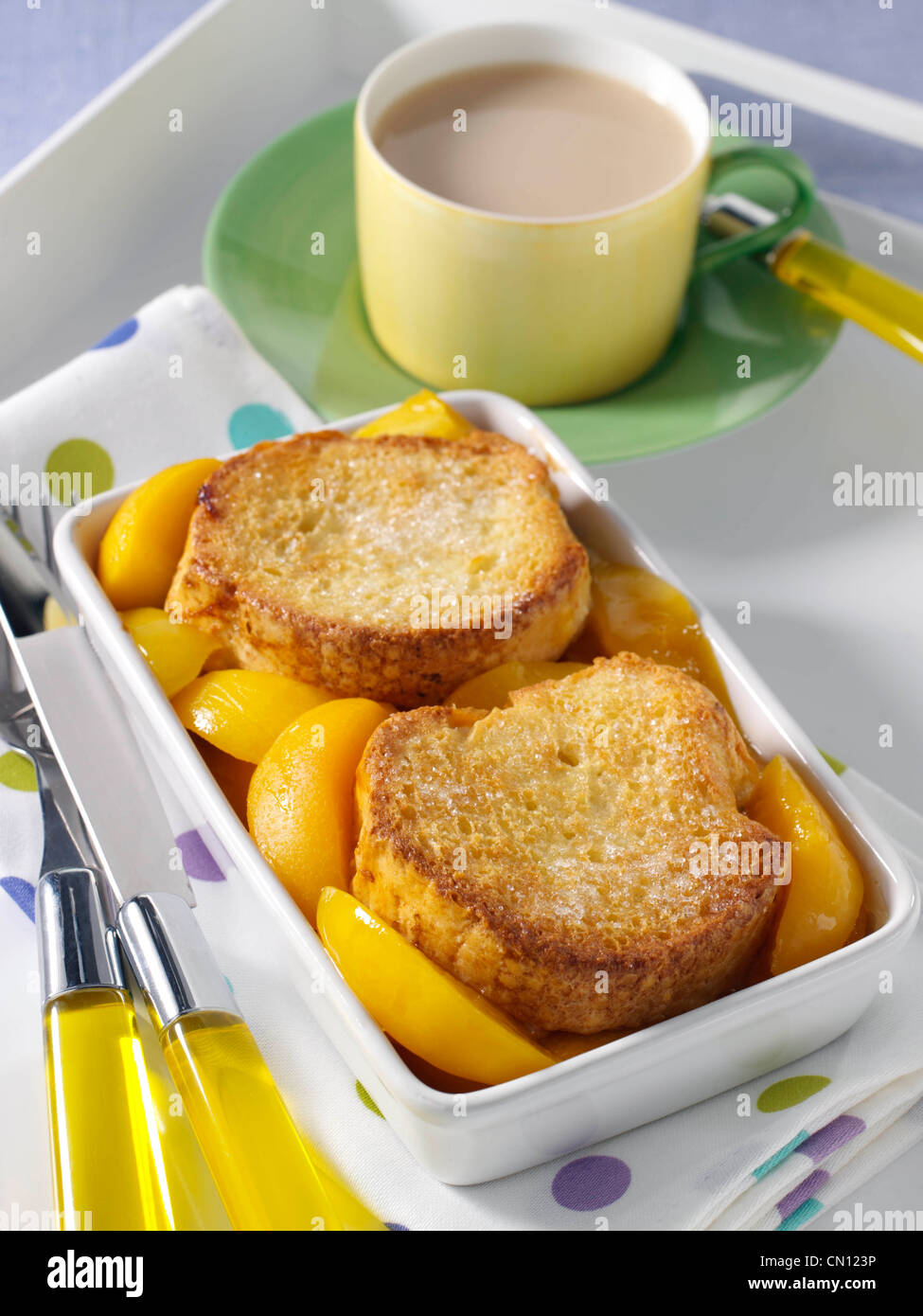 Pfirsich Schuster Stockfoto