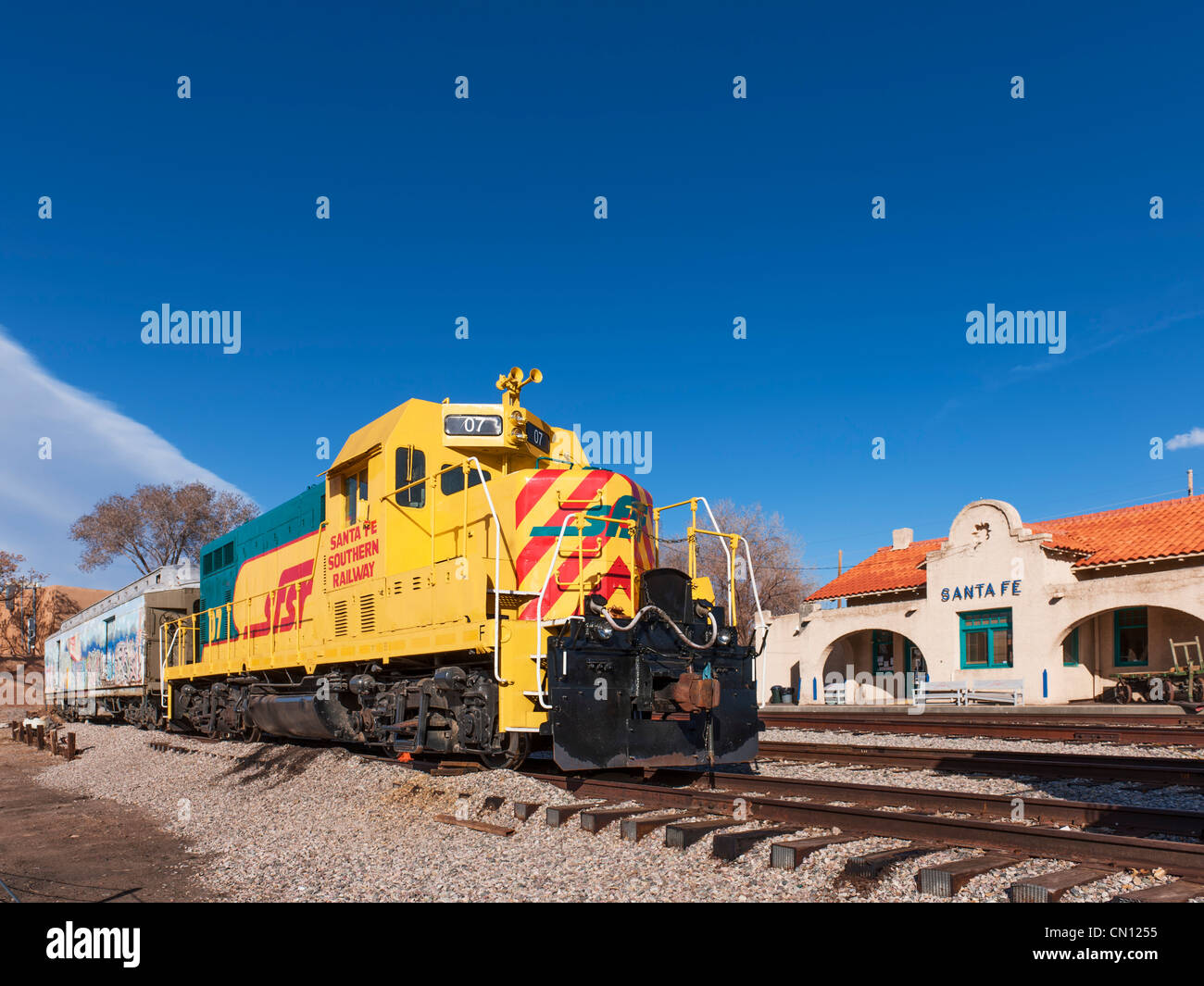 Santa Fe Railyard depot Stockfoto