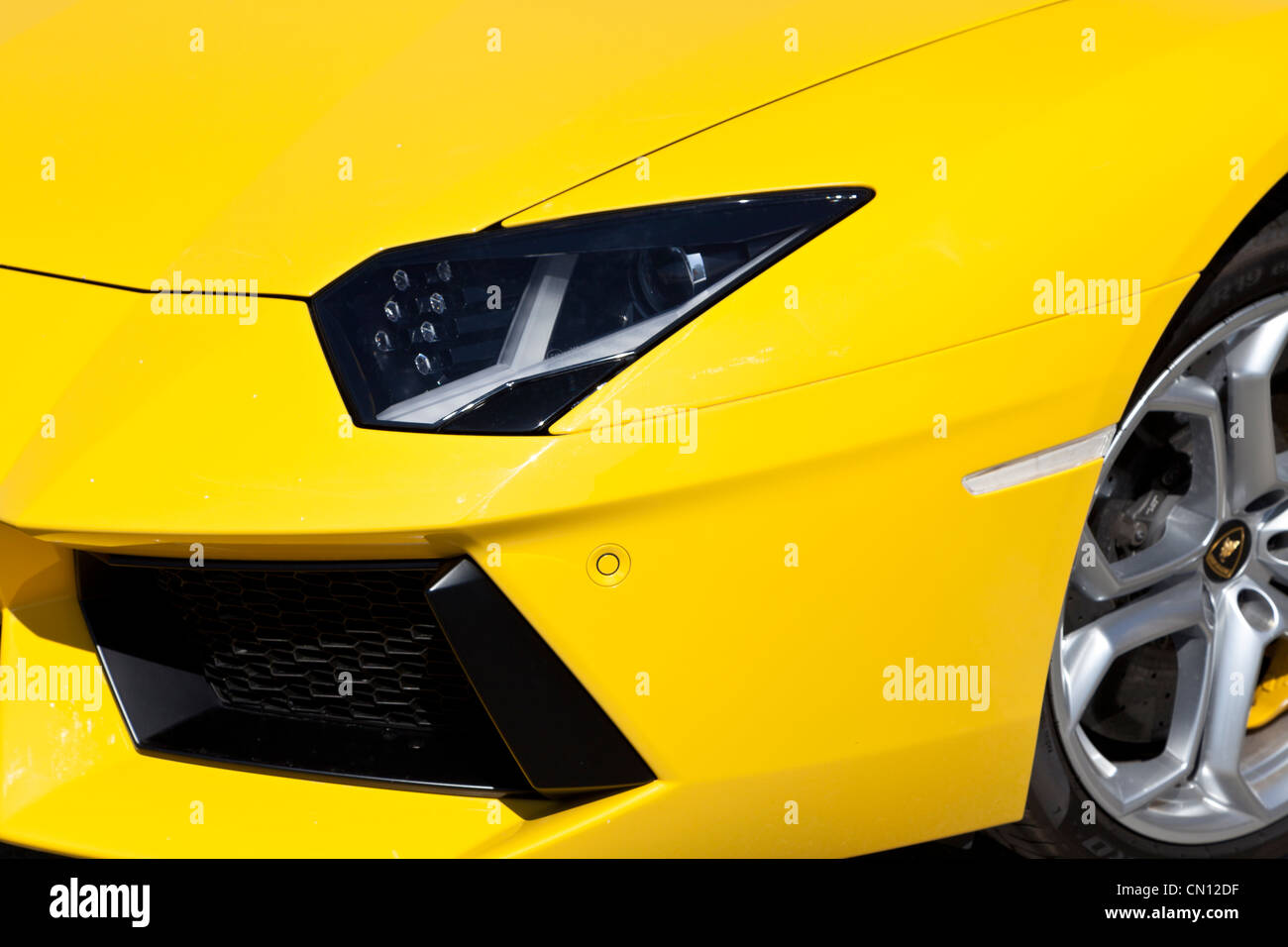 Lamborghini Aventador Detail in Dubai Marina Stockfoto