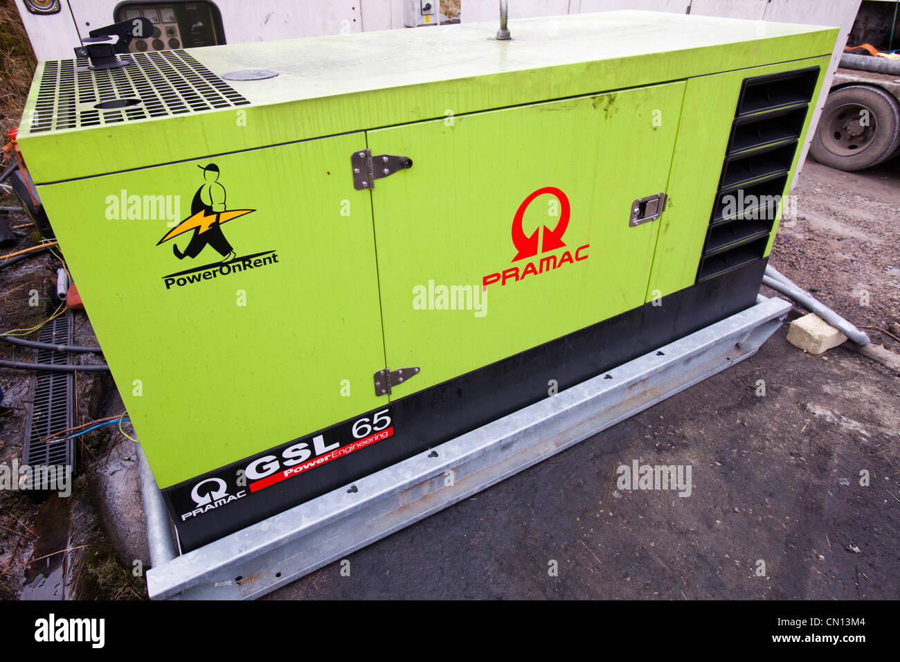 Diesel-Generatoren, die den Strom für die Kirkstone Pass Inn zu bieten. Stockfoto