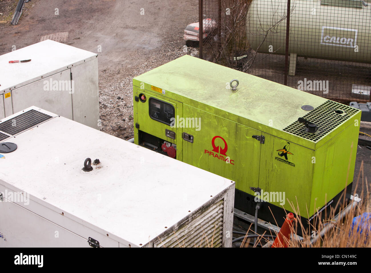 Diesel-Generatoren, die den Strom für die Kirkstone Pass Inn zu bieten. Stockfoto