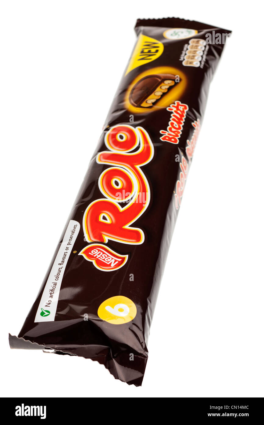 Packung Nestle Rolo Kekse Stockfoto
