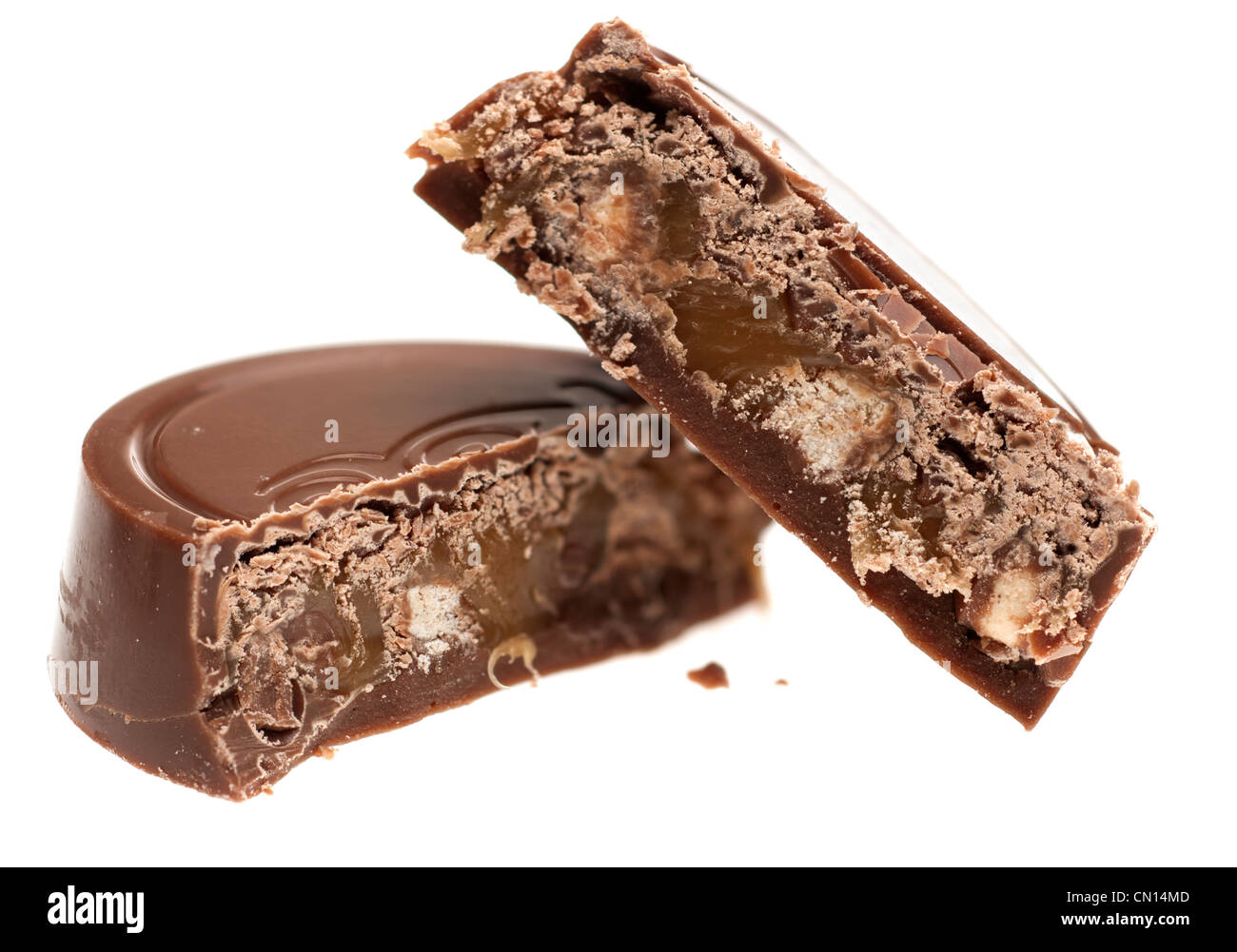 Halbierte Rolo Keks von Nestle Stockfoto