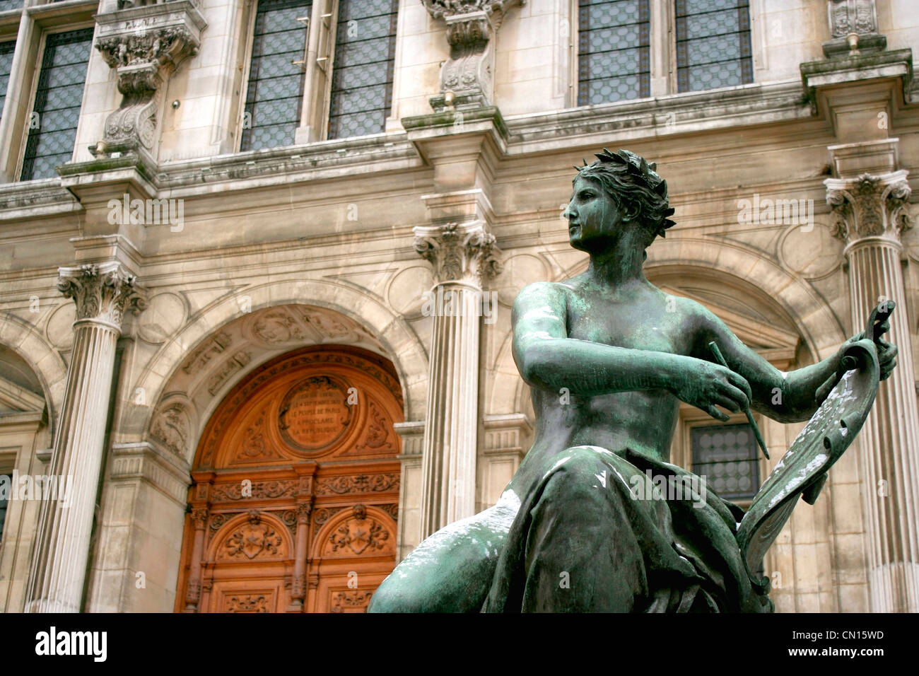 Hôtel de Ville Paris Stockfoto