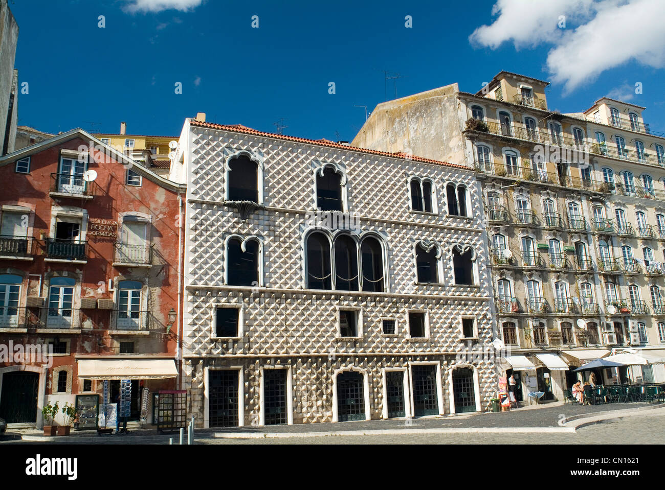 Casa Dos Bicos Alfama Viertel Lissabon Portugal Stockfoto