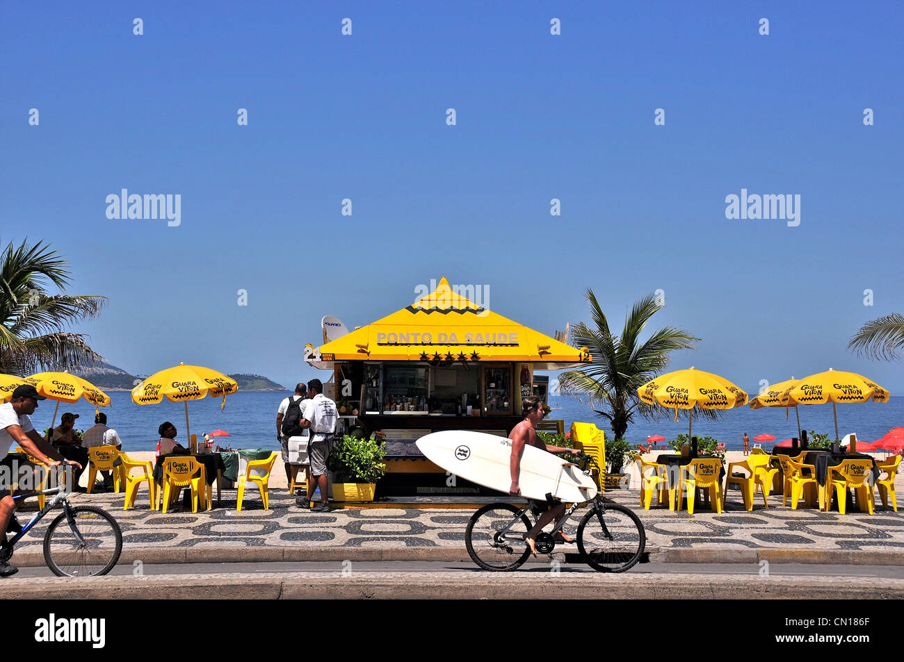 Bar-Ipanema Strand Rio De Janeiro Brasilien Stockfoto