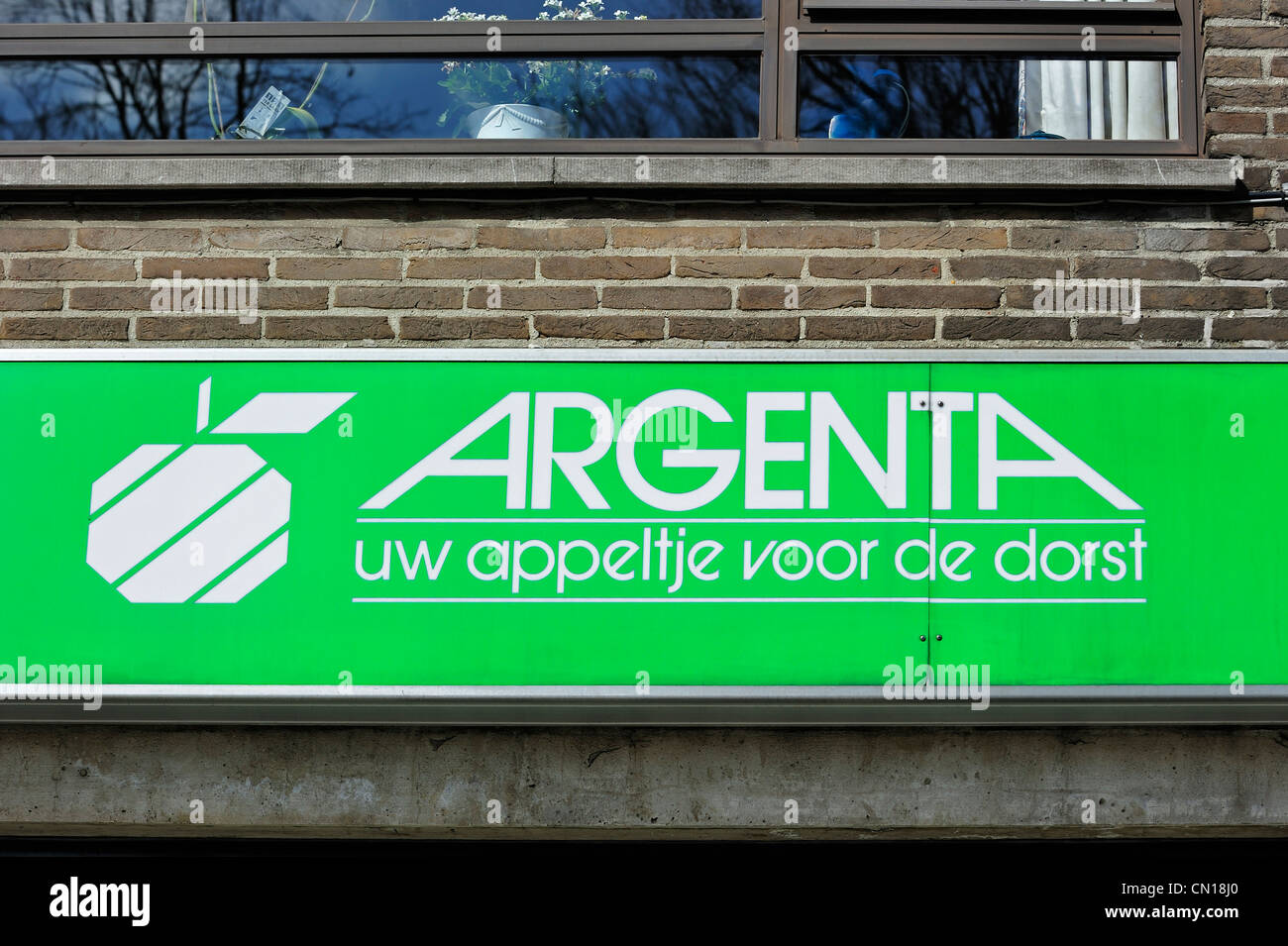 Schild mit Logo der Argenta Bank, Flandern, Belgien Stockfoto