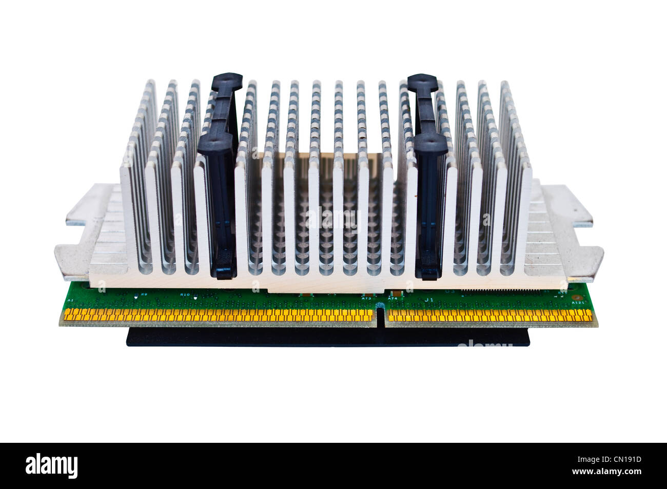 Alten PC Prozessor isoliert Stockfoto