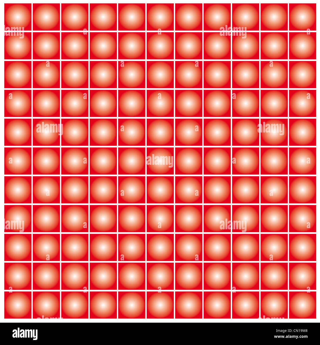 Vektor-Bild von roten Mystifizierung Rechtecke mit runden weißen Punkte. Stockfoto