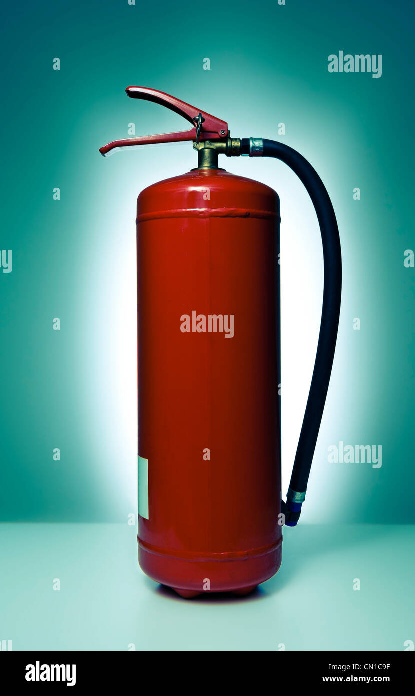 Rote Ebene Feuerlöscher Stockfoto