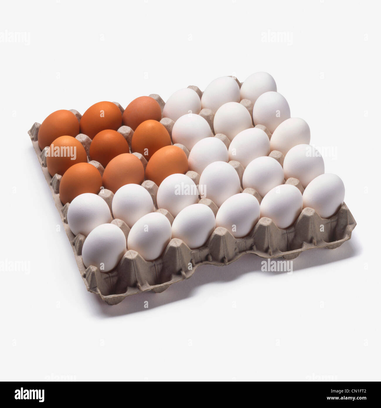 Amerikanische Flagge Eiern im Karton Stockfoto