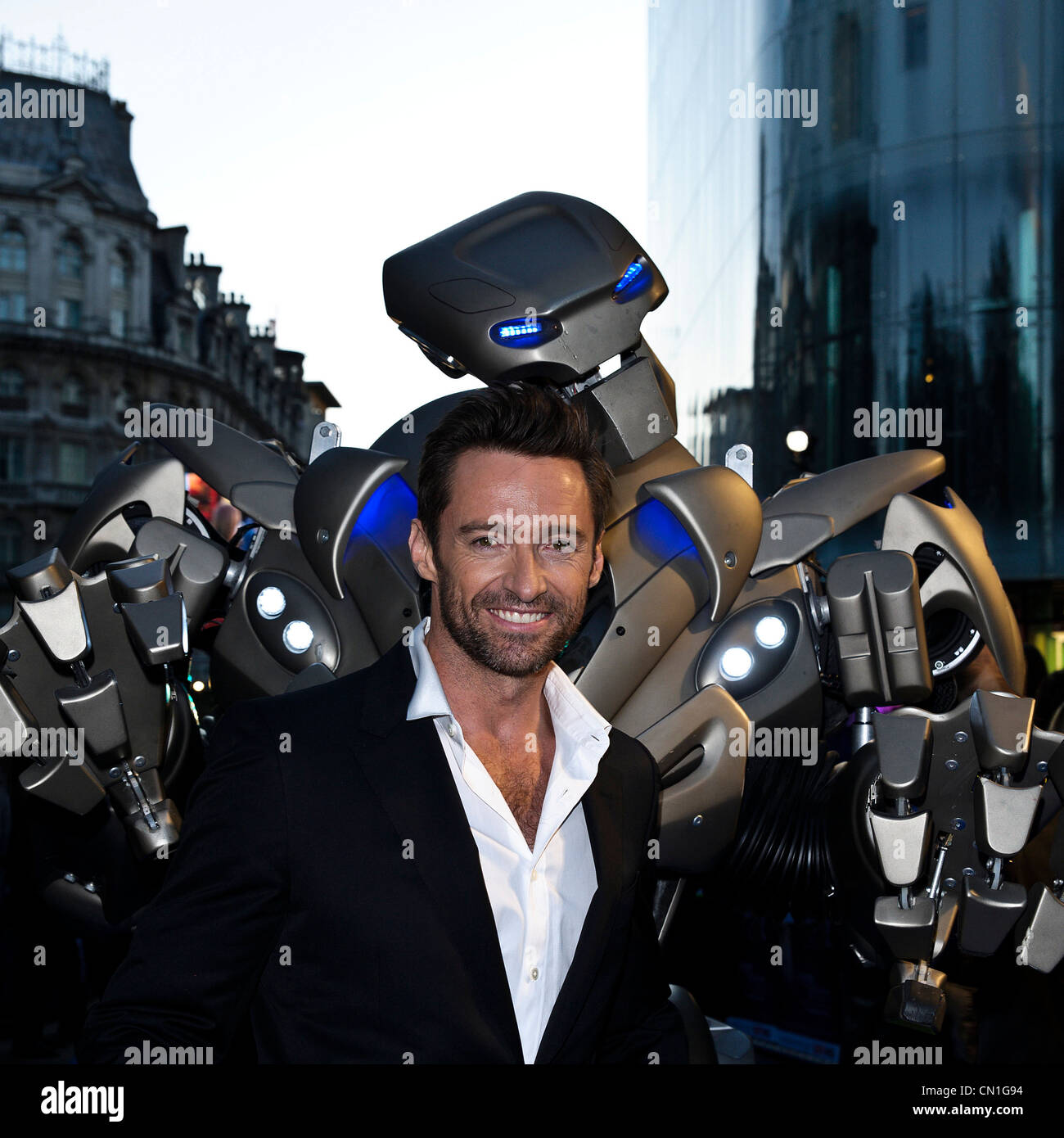 14.09.2011. Reich, Leicester Square, London, Großbritannien. Schauspieler Hugh Jackman besucht die UK Premiere von Real Steel. Bildnachweis sollte lauten: Julie Edwards Stockfoto
