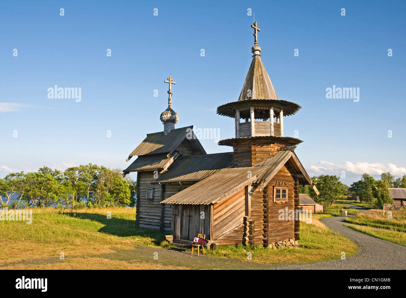 Russland See Onega Kizhi Insel russische orthodoxe Kapelle von St. Michael der Erzengel (17./18. Jahrhundert) Stockfoto
