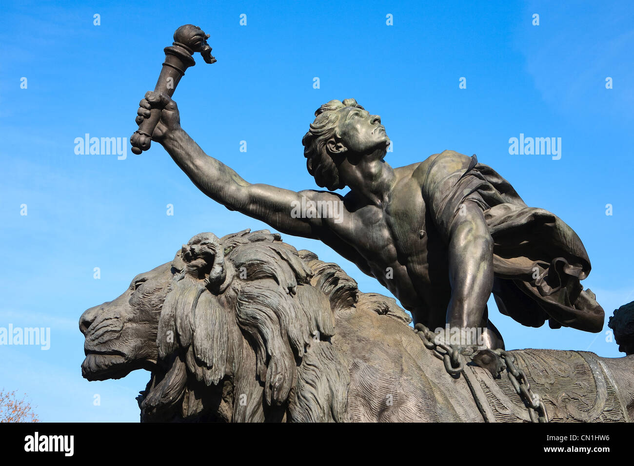 Frankreich, Paris, Statue der Triumph der Republik von Dalou in der Mitte des Place De La Nation Stockfoto