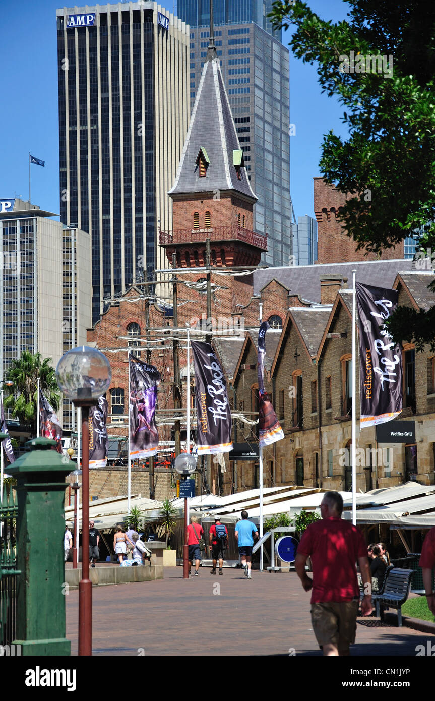 Gartenrestaurants, Campbells Cove, Rocks, Sydney Harbour, Sydney, New South Wales, Australien Stockfoto