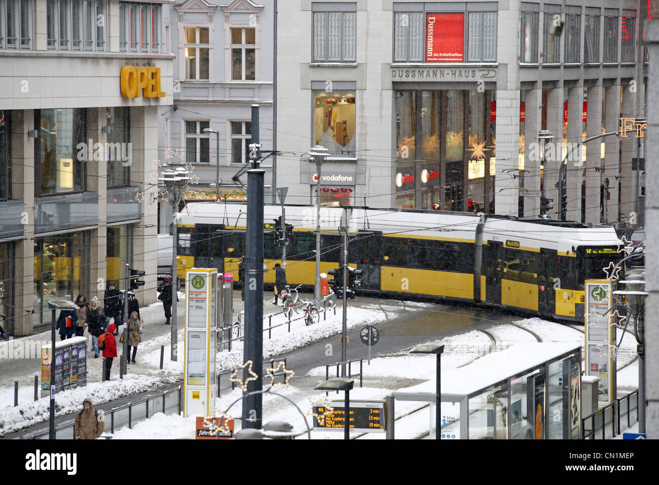 Friedrich Straße Winter Schnee Stockfoto