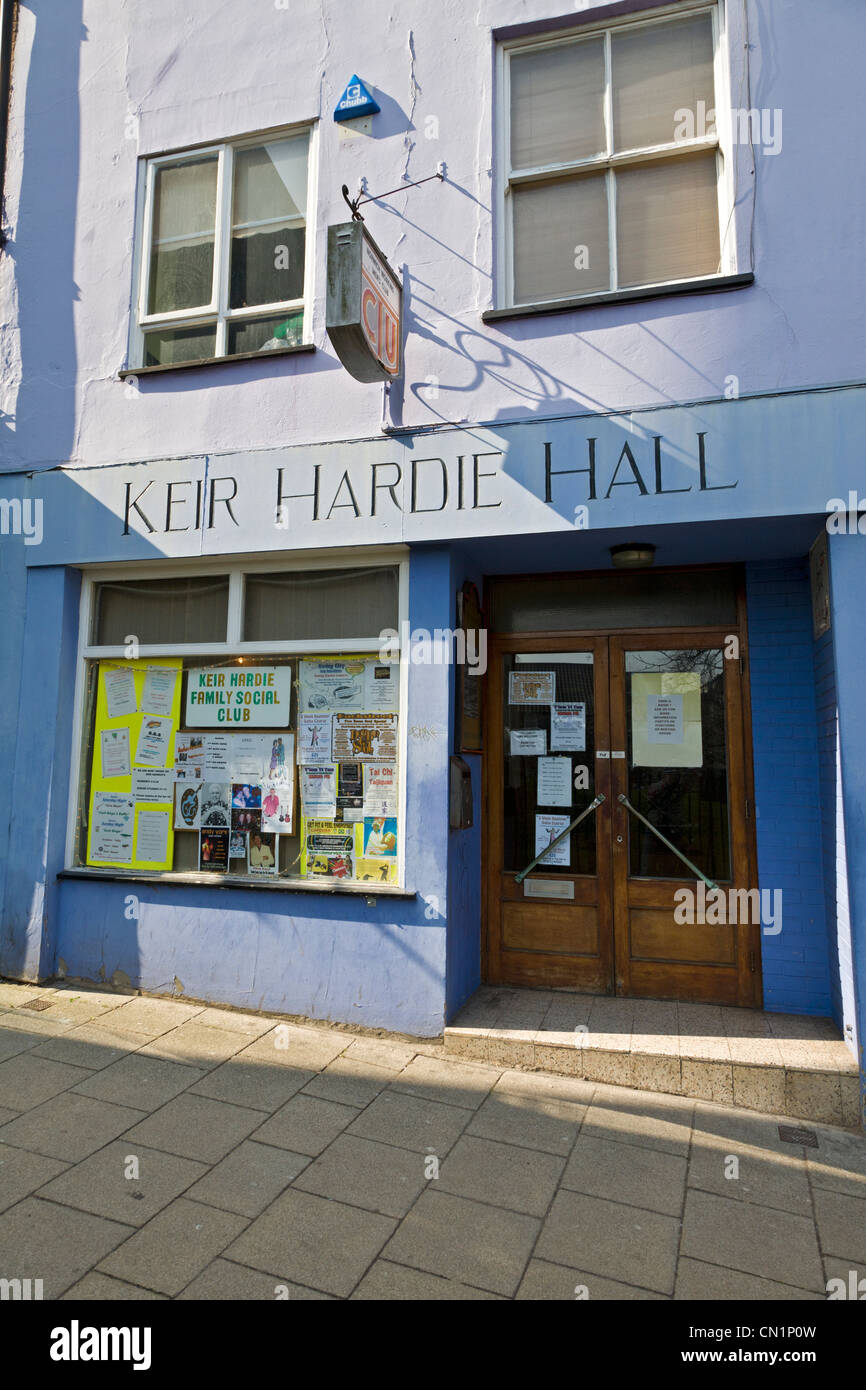 Keir Hardie Halle arbeiten Mens Club in St Gregory Alley, Norwich, Norfolk, Großbritannien. Stockfoto