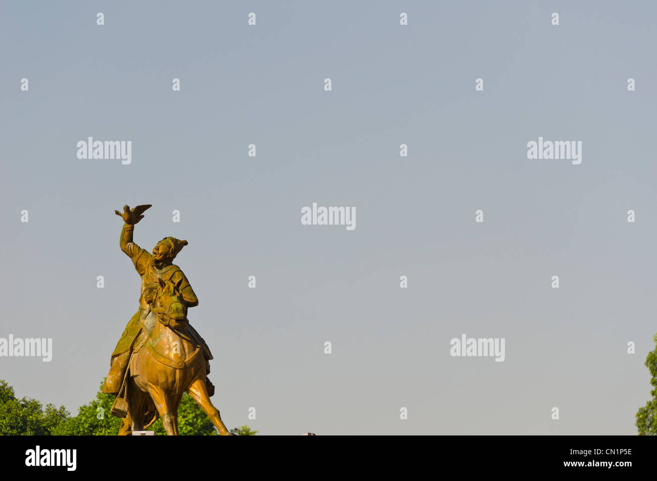 Statue von Tran Nguyen Hai, Ho-Chi-Minh-Stadt, Vietnam Stockfoto