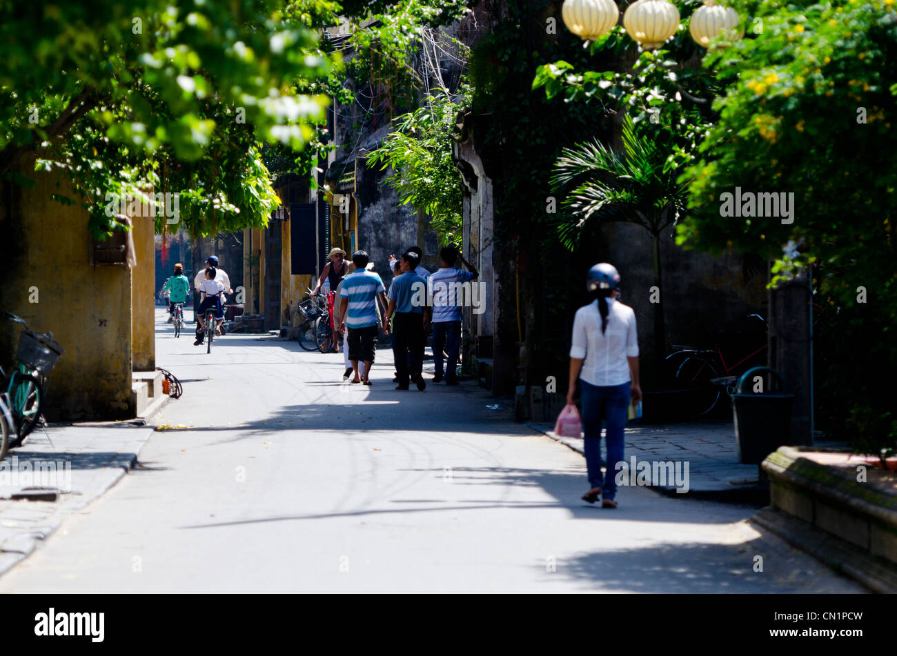 Alltäglichen Straßenbild, Hoi an eine alte Stadt, Vietnam Stockfoto