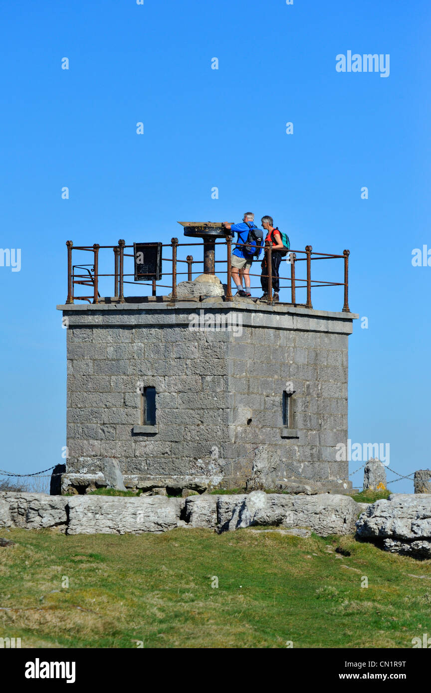 Besucher im Hospiz, Hampsfell. Grange-über-Sande, Cumbria, England, Vereinigtes Königreich, Europa. Stockfoto