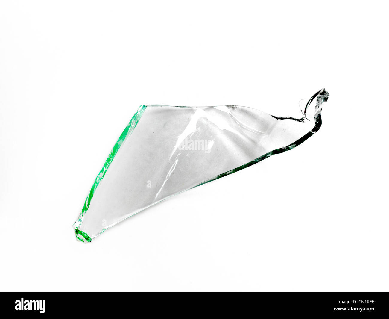 Eine scharfe Glasscherbe Stockfoto