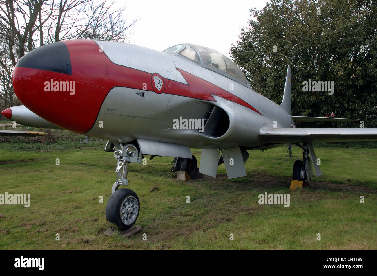 Lockheed T33A bei Norfolk & Suffolk Aviation Museum, Flixton, UK Stockfoto