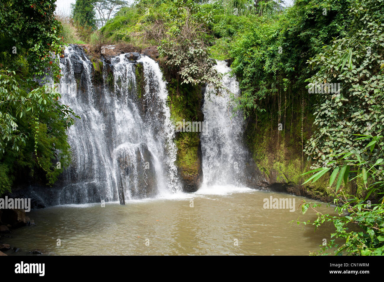 Kambodscha, Provinz Ratanakiri, in der Nähe von Banlung (Ban Lung), Kachanh Wasserfall Stockfoto