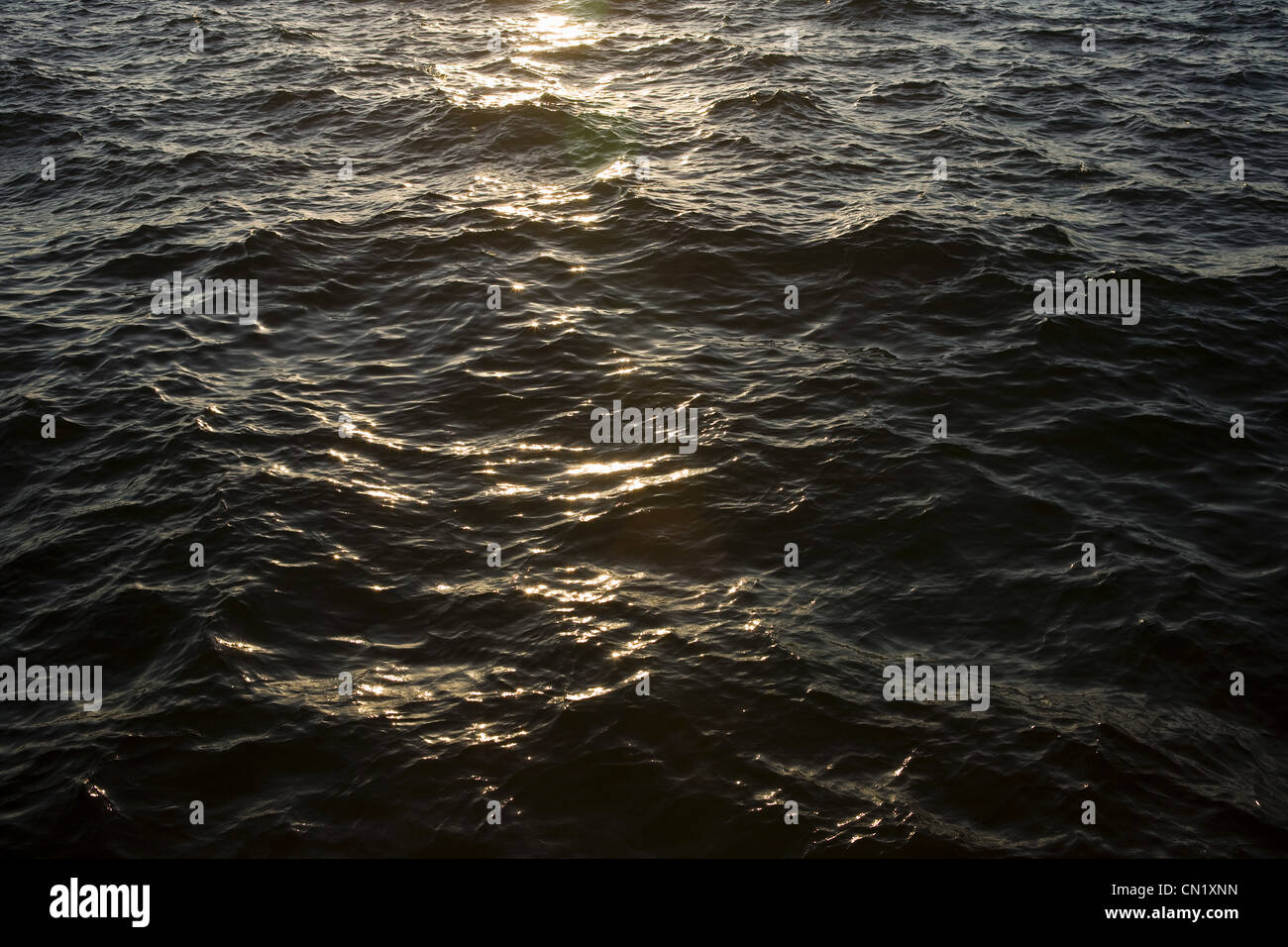 Sonnenlicht auf Wasseroberfläche reflektiert Stockfoto