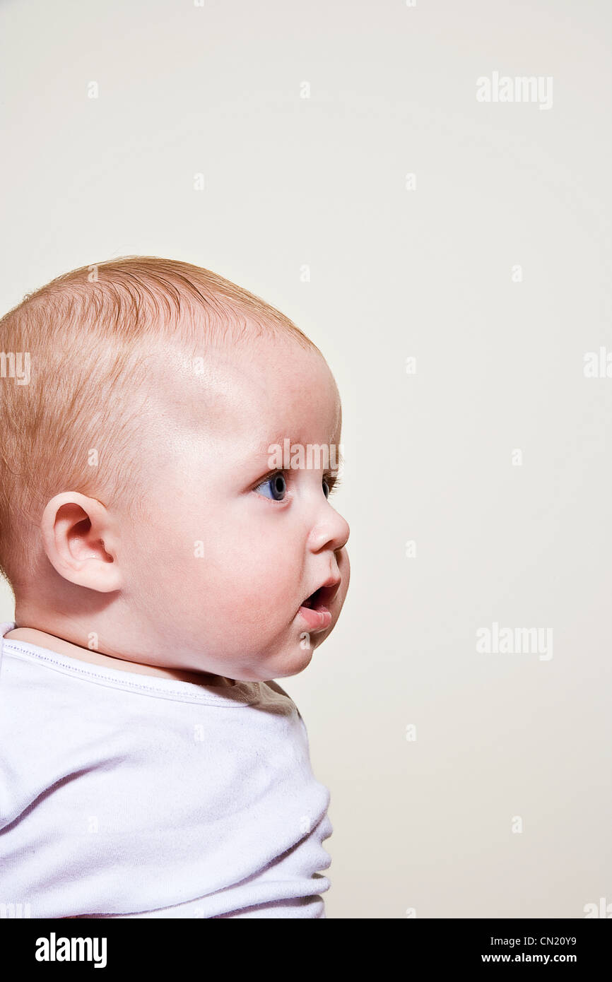 Baby Boy, Studio gedreht Stockfoto