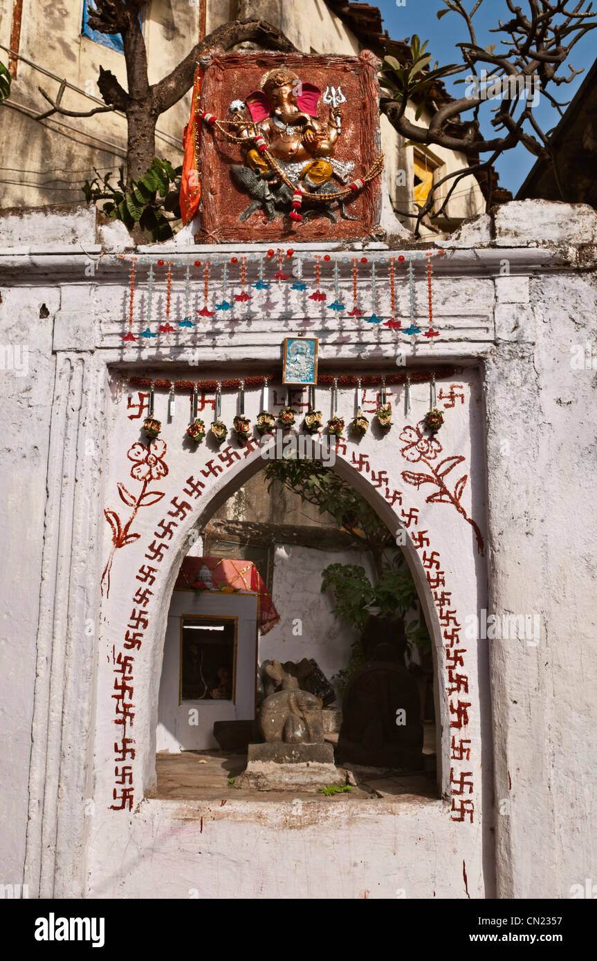 Ganesha-hindu-Tempel Banganga Tank Malabar Hill Mumbai Bombay Indien Stockfoto