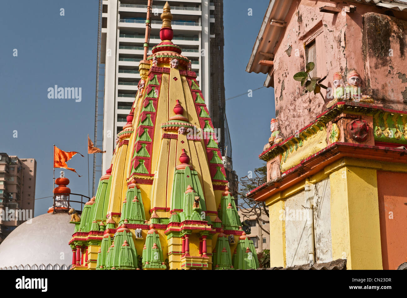 Walkeshwar hindu-Tempel Banganga Tank Malabar Hill Mumbai Bombay Indien Stockfoto